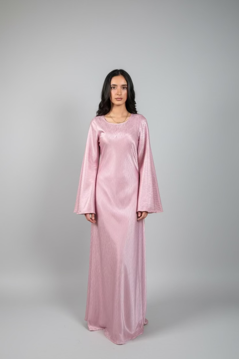Textured satin dress