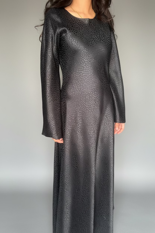 Textured satin dress
